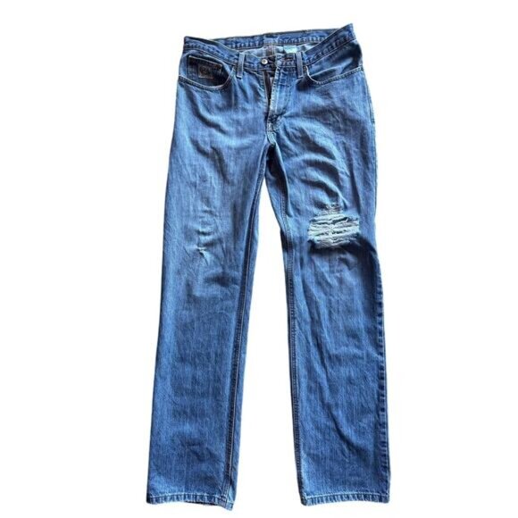 Cinch “Cinch-Up” Men’s Distressed Jeans Size 33x36 Ranchcore Western Wear Cowboy - Picture 2 of 9